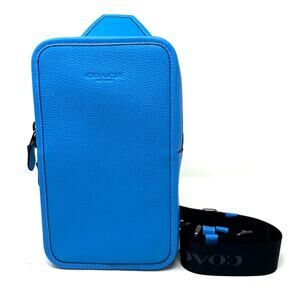 Coach Sullivan Pack in Electric Blue Leather CL953